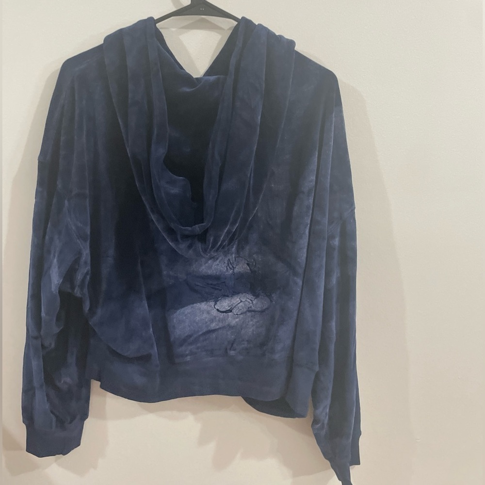 Boys Lie Velour Hoodie Crop Size Medium NWOT - Picture 4 of 6
